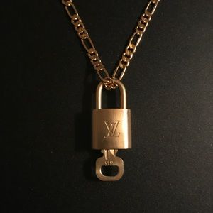 Louis Vuitton Lock & Key and Gold Necklace
